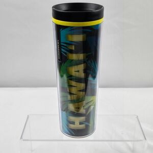 Starbucks 2013 Hawaii Tumbler Travel Hot Cold Tropical 16oz Green and Yellow